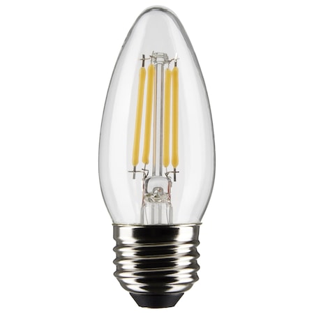 Satco 5.5 Watt B11 LED Clear Medium Base 5000K 120 Volt, 2PK S21881
